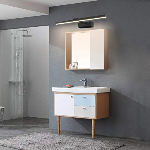 Klighten LED Spiegellampe Bad 61cm, 180 Grad Drehung Wandleuchte für bad IP44, 18W 1170 Lumen Spiegelleuchte Bad, Badlampe Wand Aluminium, Warmweiß 3000K, Schwarz – Bild 5