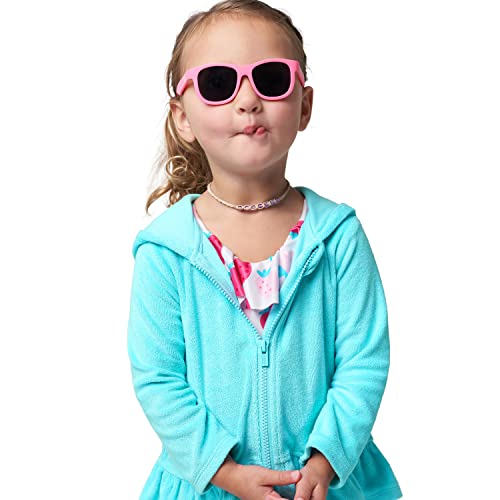Gerber Baby Girl's Toddler Zipper Hoodie Terry Swimsuit Cover Up, Aqua, 2T #TOP3