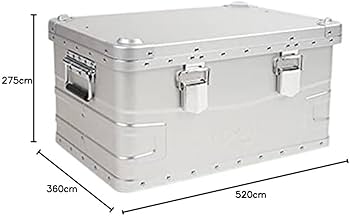 CKKS アルミコンテナ 約48L　収納ボックス/キャンプ/アウトドア Amazon｜スタッキング アルミ コンテナボックス 48L アウトドア