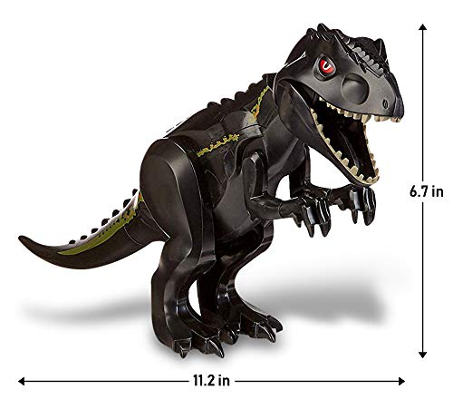 Lenken Large Black Indominus Tyrannosaurus Rex Building Blocks Jurassic Dinosaur Toys For Kids 3-5-7 Sticker Sheet Included #TOP2