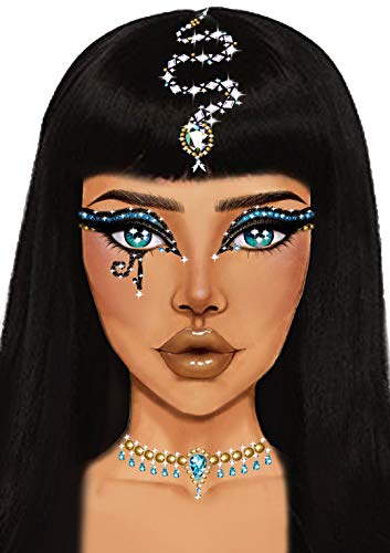 Leg Avenue - Cleopatra Face Jewels Sticker, Taille Unique (Multicolore)