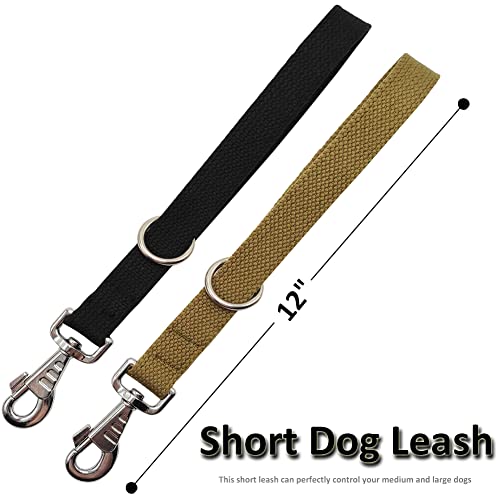 Hoanan Tactical Short Dog Leash, 12 Inch Heavy Duty Tab Leash, Training Traffic Leash For Large Dogs, Black #TOP3
