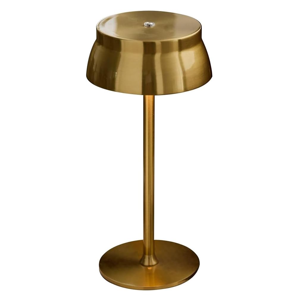 AoLa LED Battery Table Lamp Wireless Dimmable Touch Table Lamp Gold USB Rechargeable Battery Bedside Lamp Without Cable with Touch Switch Mushroom Lamp for Patio Restaurant Bedroom