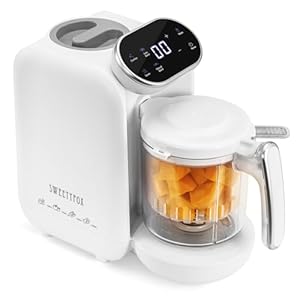 Sweety Fox – Baby Cooker Blender – 7 Functies – Stoom, Blender, Puls, Reinigbaar, Steriliseren, Opwarmen, Ontdooien – Baby Cooker Robot