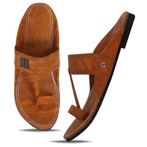 Image of DFR Ethnic Sandals For Boys Men, Comfortable Men's Rajasthani Slipper Chappals