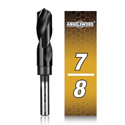 ANGELSWORD 7/8 Drill Bit for Metal M35 Cobalt TiAlN Coated Drill bit for Hardened Metal Stainless Steel Cast Iron and Light-Gauge Metal
