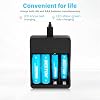 BESTON Rechargeable Lithium AA Batteries with Charger, 3071mWh 4 Pack 1.5V Double A Battery Rechargeable Batteries for Blink Camera,Doorbell,Xbox
