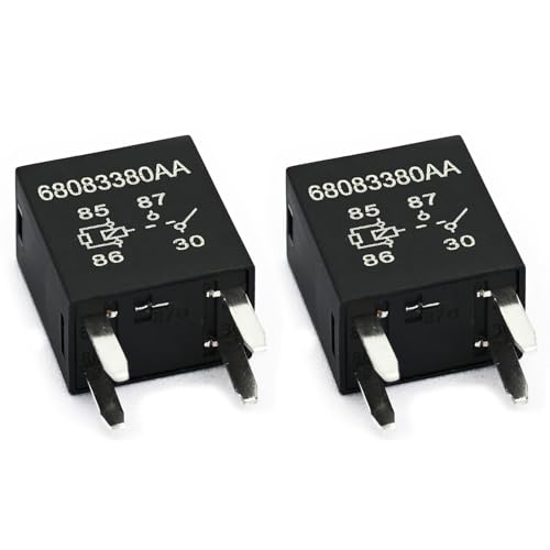 GROBARPART Automotive Relays 2 Packs 68083380AA Relay 12VDC Compatible with Dodge Durango Caravan Grand Journey Compatible with Ram 1500 2500 3500 Compatible with Jeep Grand Cherokee Wrangle