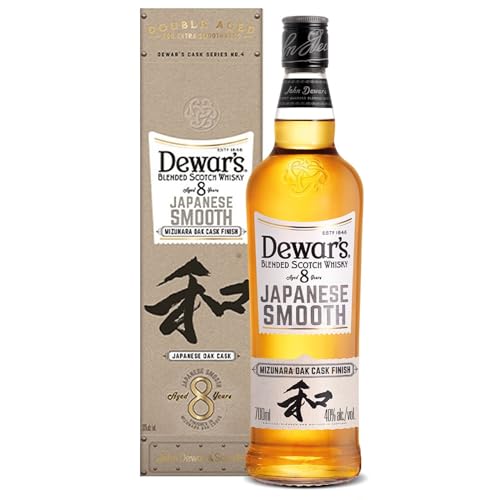 Dewar's Japanese Smooth 8 Year Old Blended Scotch Whisky, Finished in Japanese Mizunara Oak Casks, Notes of Cinnamon, Sandalwood, Floral, 40% ABV, 70cl / 700ml
