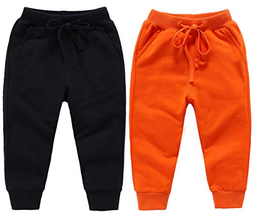 Image of in.Orianna Toddler Baby Boy Active Cotton Drawstring Jogger Pants with Pockets…