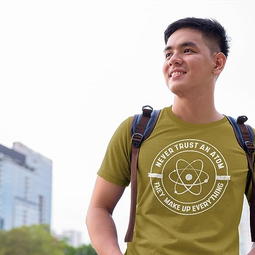 Never Trust an Atom Shirt Funny Science Tshirt Sarcastic Graphic Tee for Space, Astronomy Fans, Teachers & Chemistry Lovers2