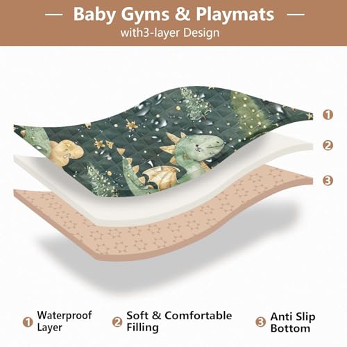Tapis de jeu bébé imperméable pour éviter les glissades au sol - 6