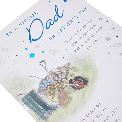 Traditional Father's Day Card Dad - 10 x 7 inches - Piccadilly Greetings,white
