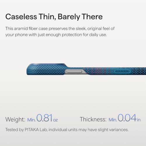 Image of pitaka for iPhone Pro Max Case 6.9 inch, Caseless Feeling, Midnight