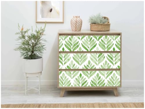 Papier peint feuilles de tulipes florales design vert - 6