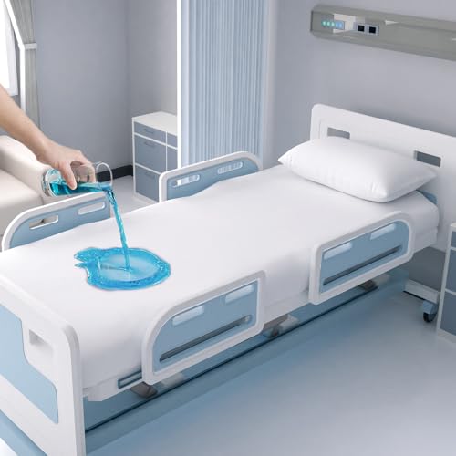 Gogreen Waterproof 4 Pack Fitted Hospital Bed Sheets - Ultra Soft Bamboo Rayon Knitted Jersey Fitted Sheet (36" x 84" x 14", 4 Packs)