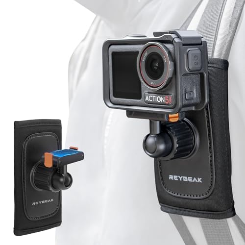 REYGEAK Sangle d'épaule pour DJI Osmo Action 5 Pro/Action 4/Action 3, avec épaulière réglable, système de Fixation de Sangle