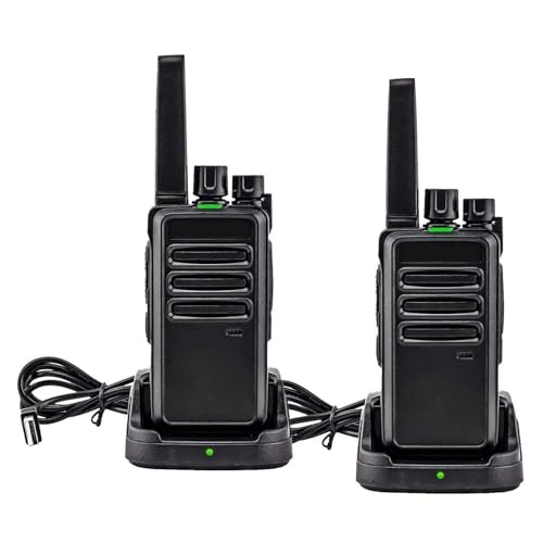 Walkie Talkie 2 Piezas Talkies Radio Bidireccional Equipo De Comunicación Portátil PTT Hotel Cafetería TransmisióN De Voz Clara(PMR RT668)