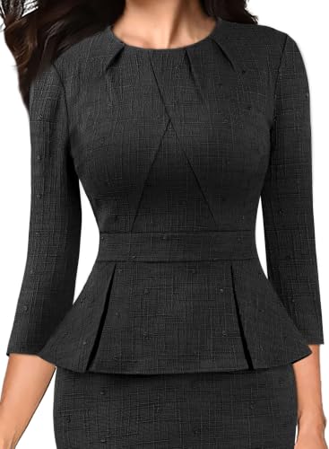 Image of VFSHOW Womens Peplum Work Business Office Church Bodycon Sheath Dress