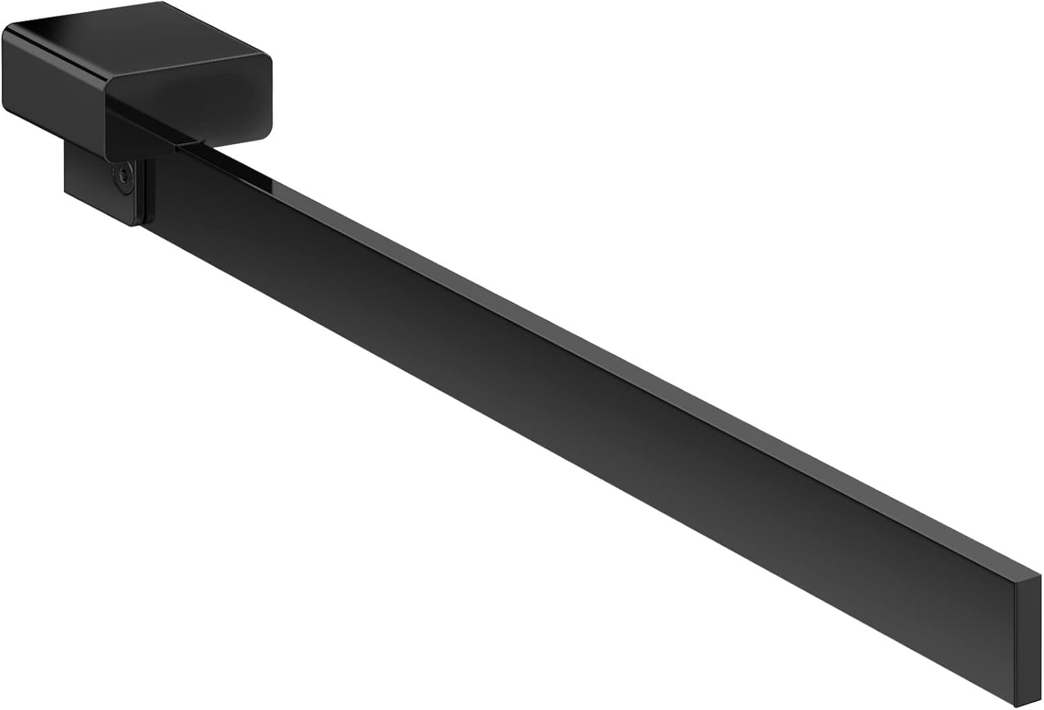 Emco Black Loft Single Arm Wall Mounted Towel Rail Rigid Aluminium Bath Towel Rail Towel Bar For Towels, Matte