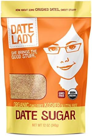Organic Date Sugar, 12 oz | 100% Whole Food Sweetener | Vegan, Paleo, Gluten-free & Kosher | 100% Ground Dates | Contains Fiber from the Date (1 Bag)