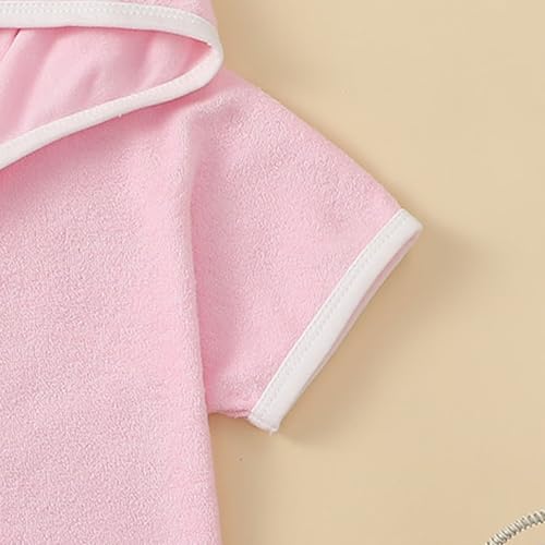 Girls Boys Swim Cover Up Toddler Kids Terry Swimsuit Coverup Beach Pool Short Sleeve Hooded Zip Robe with Pockets4