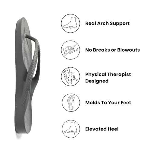 Image of Archies Arch Support Flip Flops for Men & Women - Orthotic Sandals for Plantar Fasciitis Relief - Lightweight, Cushioning, Shock-Absorbing Thong Sandals for Walking, Foot Pain & All-Day Comfort