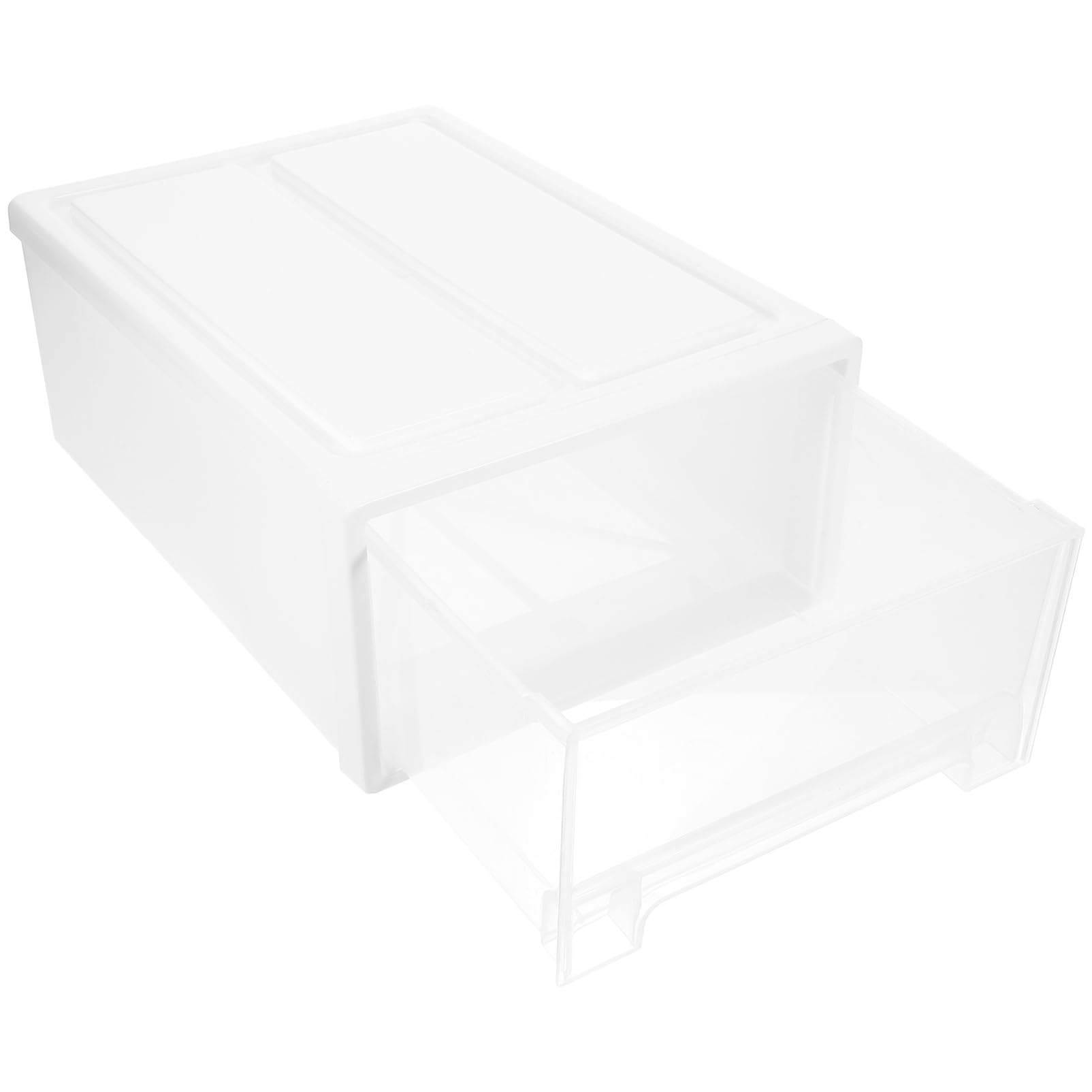 Stapelbare Schuhkartons aus Kunststoff, Weiß, 8l 31x22x12