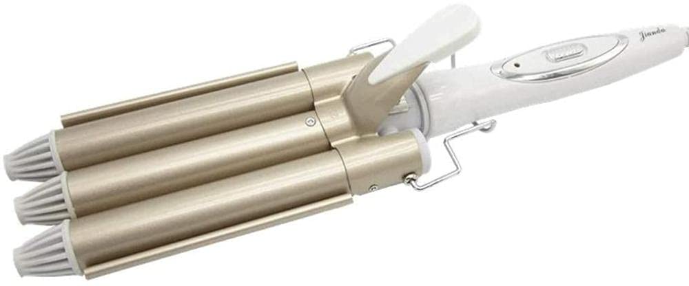 Portable Curling Rod Portable Temperature Adjustable 3-Barrel Ceramic Wave Iron Wand Curling Iron DIY Curling Styling Tool Size