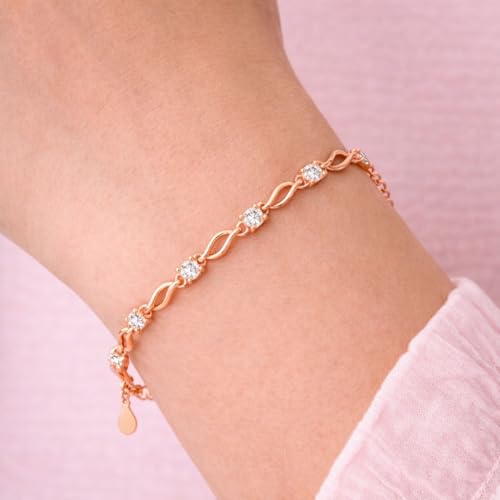 Image of Nilu's Collection Glam up Your Look with Stylish 925 Silver-Plated Copper Bracelet for Women and Girls