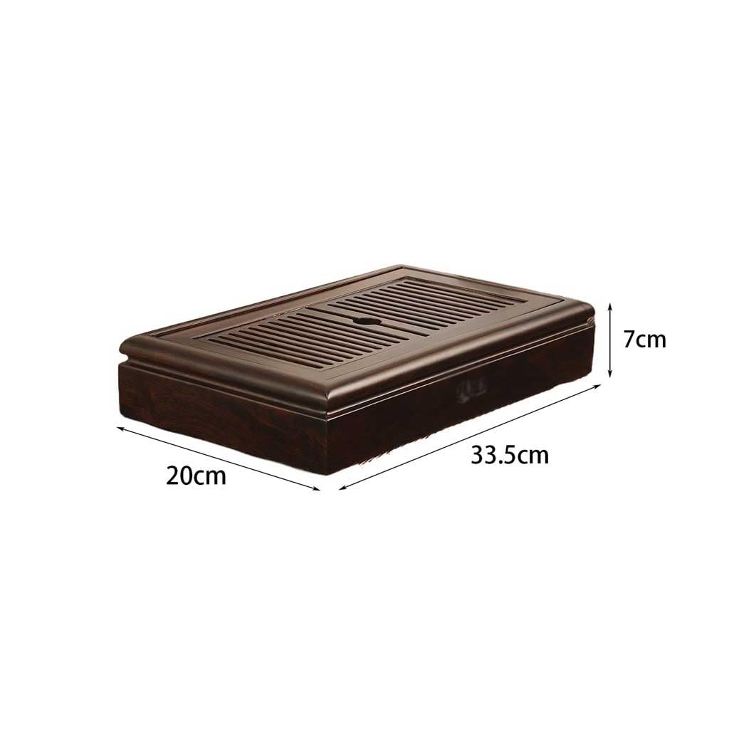 Bandeja para Mesa De Té Bandeja para Mesa De Centro Bandeja De Té Rectangular De Madera Maciza De Ébano Mesa De Té Seca Mesa De Centro para Oficina En Casa Bandeja D