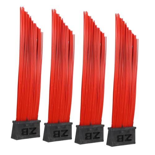 LOLIPPYY 4個 屋外スイープ用頑丈ほうきヘッドアダプター 便利な掃き掃除用鋼線ブラシ 清掃効率向上 軽量携帯可能