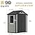DWVO 6x4 FT Resin Storage Shed with Reinforced Floor, Outdoor Storage Shed with Lockable Door, Window and Vents, Waterproof Plastic Tool Storage for Garden, Backyard, Patio, Lawn(Blue-Gray+Black)
