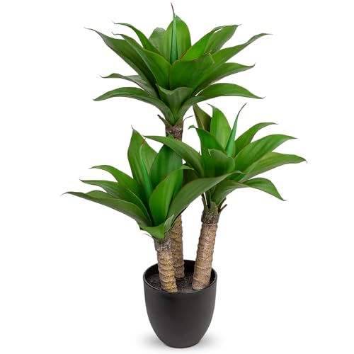 Briful 23.7'' Agave Plants Artificial Realistic Potted Faux Agave Plan
