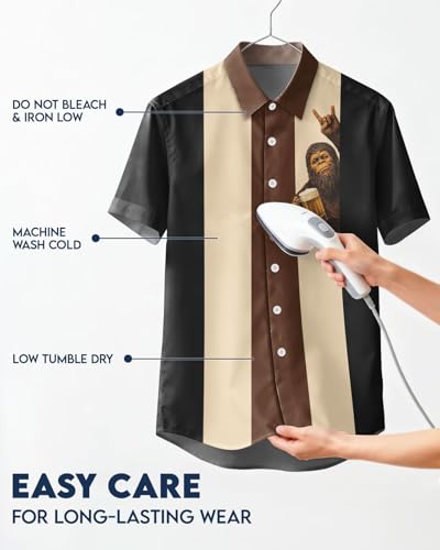Image of 99TIMORO Fathers Funny Mens Hawaiian Shirt, Movie Button Down Short Sleeve Top, Father Day Summer Gifts