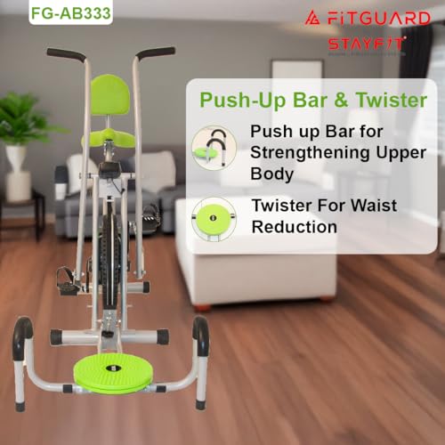 Image of FITGUARD by STAYFIT Airbike FG-AB 333 | Exercise bike | Gym Cycle for home | Mx Wt : 120 KG (Green FG-AB 333)