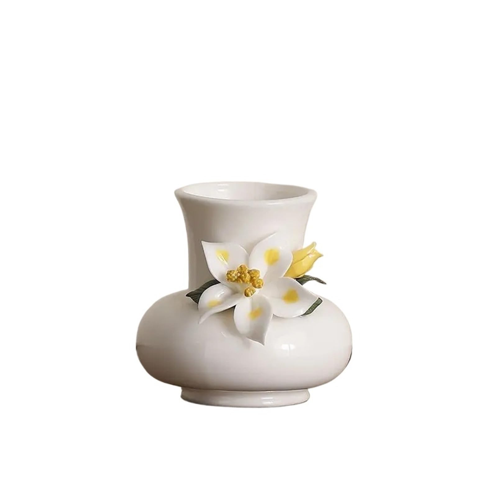 Mini Vase Creative 3D Three-dimensional Relief Floral Vase Handicraft Ornaments Home Hydroponic Decoration Modern(Coloe-01)