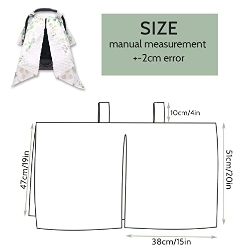 Image of TANOFAR Car Seat Cover Baby, Carseat Covers Baby Boy Girl, Peekaboo Opening Infant Car Seat Cover for Winter, Warm & Cozy, Green Leaf