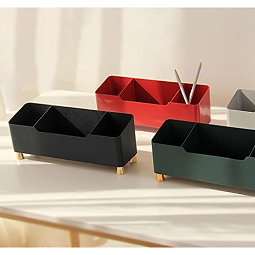 Boîte de rangement de bureau en fer noir à 3 compartiments pour télécommandes - 8