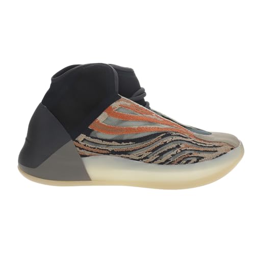 Image of adidas Yeezy Quantum Lace-Up Sneakers- Knitted Elastic Collar, Mesh Upper with RPU Cage, Boost Cushioning - Yeezy Shoes