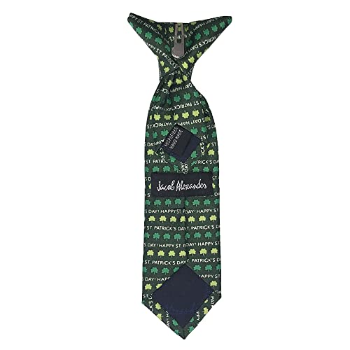 Jacob Alexander Baby Boys' Happy St. Patrick's Day Shamrocks 8 inch Clip-On Neck Tie2