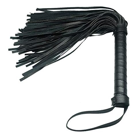 Hxiu General Faux Leather Riding Whips and Riding Crops (Black) Cover