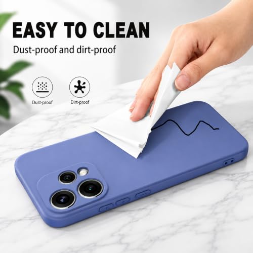 Image of Back Cover Compatible with Oppo Reno15 5G | Full Camera Protection | Premium Liquid Silicon Case | Flexible Bumper Case for Oppo Reno15 5G (Blue)