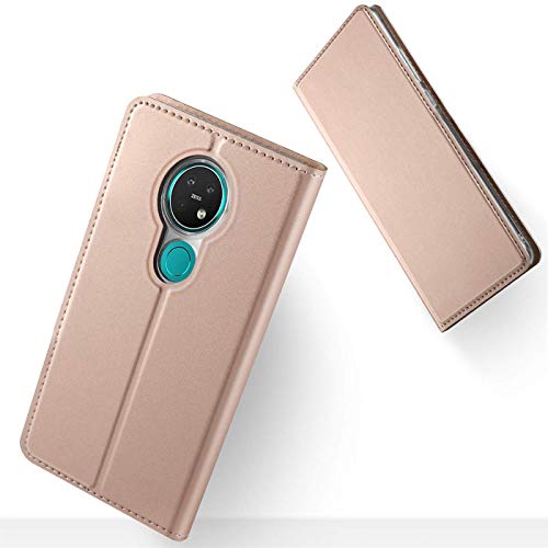 Verco Case compatible with Nokia 7.2, Flip Wallet Cover with Magnetic Closure for Nokia 7.2 Phone Case - rose gold - Image 2