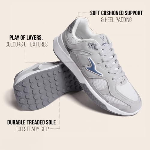 Image of YOHO Men's Sneakers Flo & Blazer | Stylish & Comfortable | Low Top, Lace Up Casual Shoes for Man /Gents