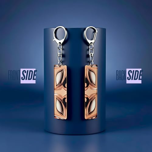 Image of Dem-on Slayer Anime Acrylic Glowing Eyes Keychain | Luminous Eye Glow Key Ring | Premium Otaku Accessory for Bags, Bikes, Cars, Backpacks & Key Holder