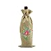 Sac pour bouteilles de vin DIY Fleurs - Forets spécialement formés - Peinture diamant - Kit de couverture de bouteille de vin rouge - Mosaïque strass - Cordon de serrage - Décoration de table (HJD16)