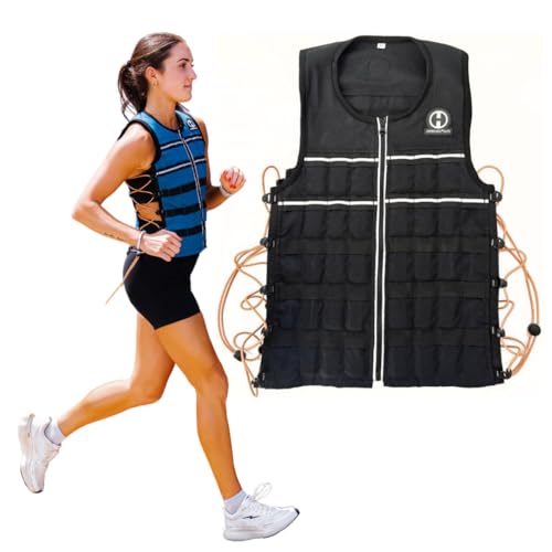 Hyperwear Hyper Vest ELITE Weighted Vest – Medium – 10 lb Included – Jet Black