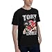 Tory Rapper Lanez Short Sleeve T Shirt for Men,Colorful Mens Crewneck T-Shirt Breathable Cotton Graphic Tee Shirts Top for Men Youth Clothing Medium Black Shirt
