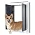 HANIML Dog Door with Double Opening Panels Heavy Duty Aluminum Doggy Door for Medium Large Dogs Weatherproof and Energy Efficient with Magnetic Pets Door for Exterior Door